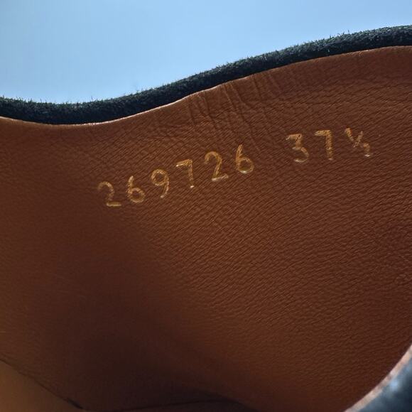 Gucci Betty Black Suede Bamboo Tassel Platform Ankle Booties Sz 37.5 - Picture 13 of 13